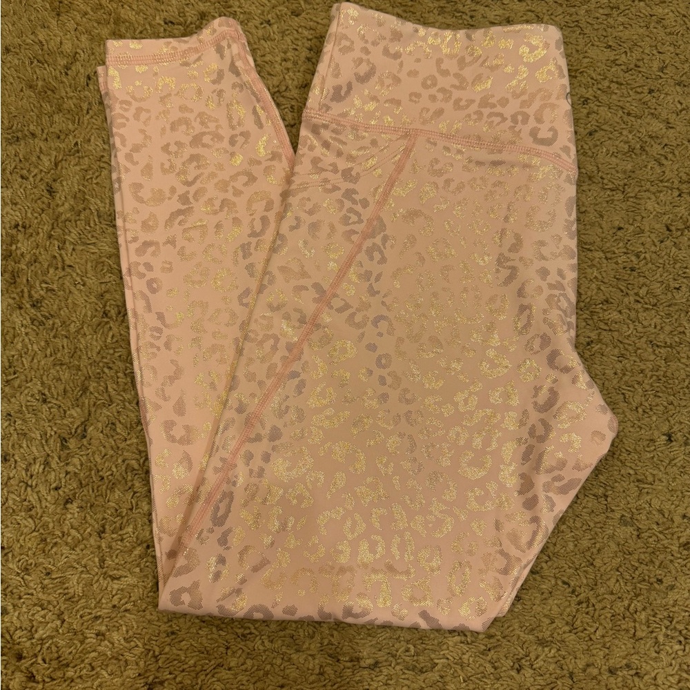 Curves and combat boots large pink leopard leggings